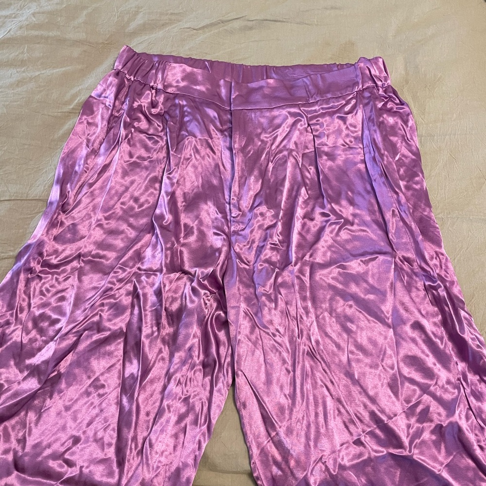 Free People. Tags on. Neon wide leg pants. Large.